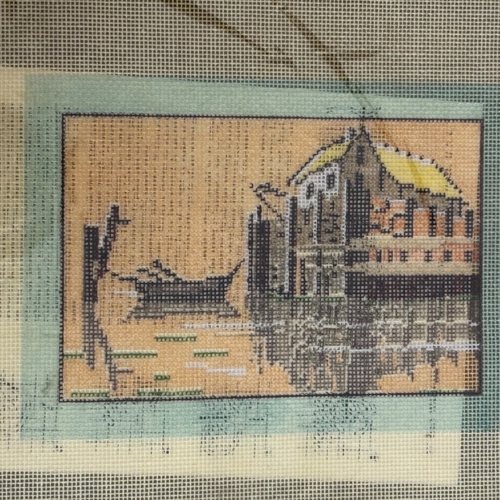 Elsa Williams Needlepoint Kit Samuel S Thorpe Harbor Scene KPN-176 Vintage 5x7